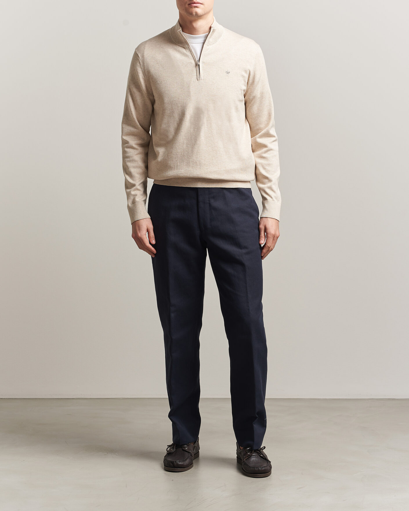 Hombres | Jerséis y prendas de punto | Morris | Riley Half-Zip Khaki
