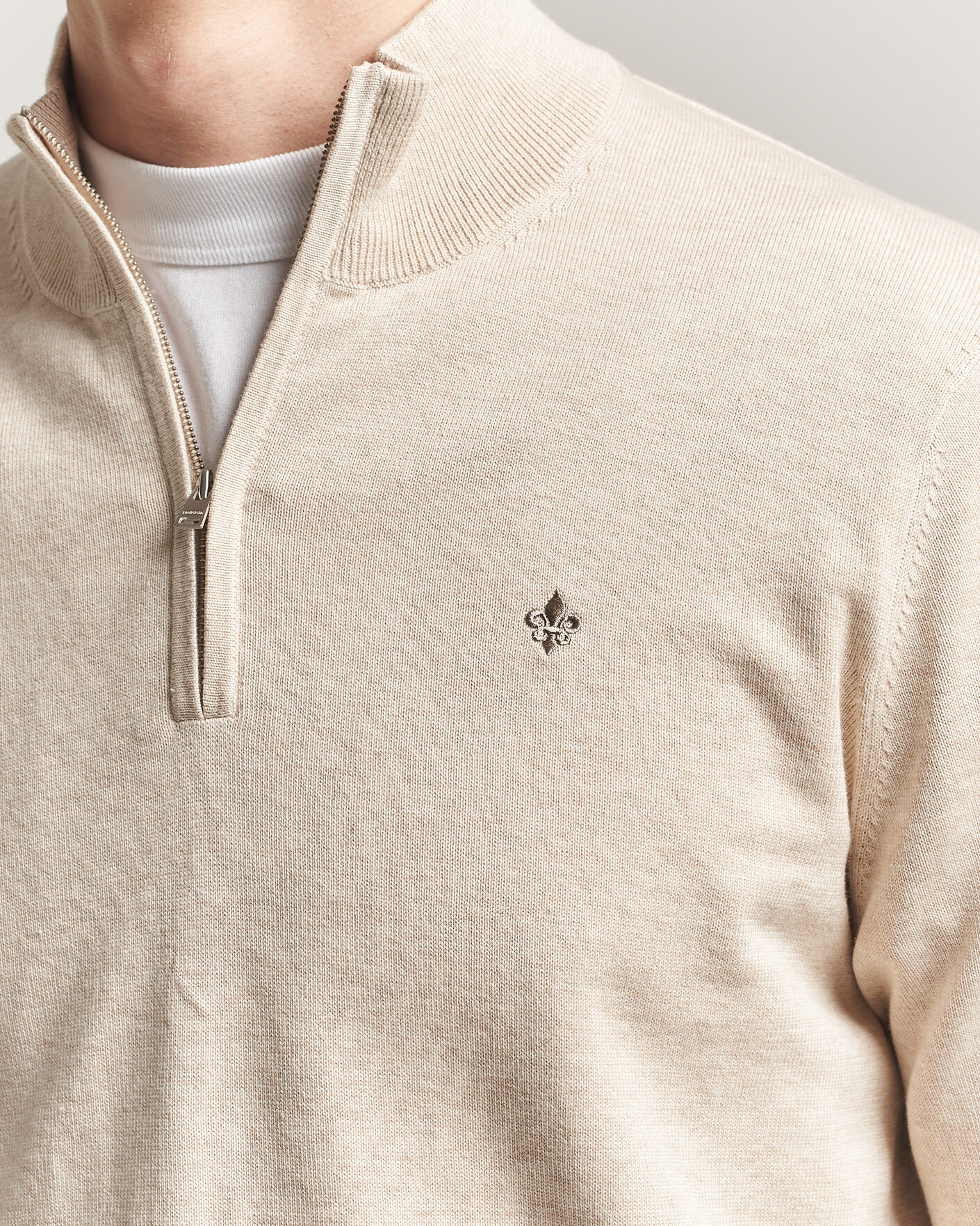 Hombres | Jerséis y prendas de punto | Morris | Riley Half-Zip Khaki