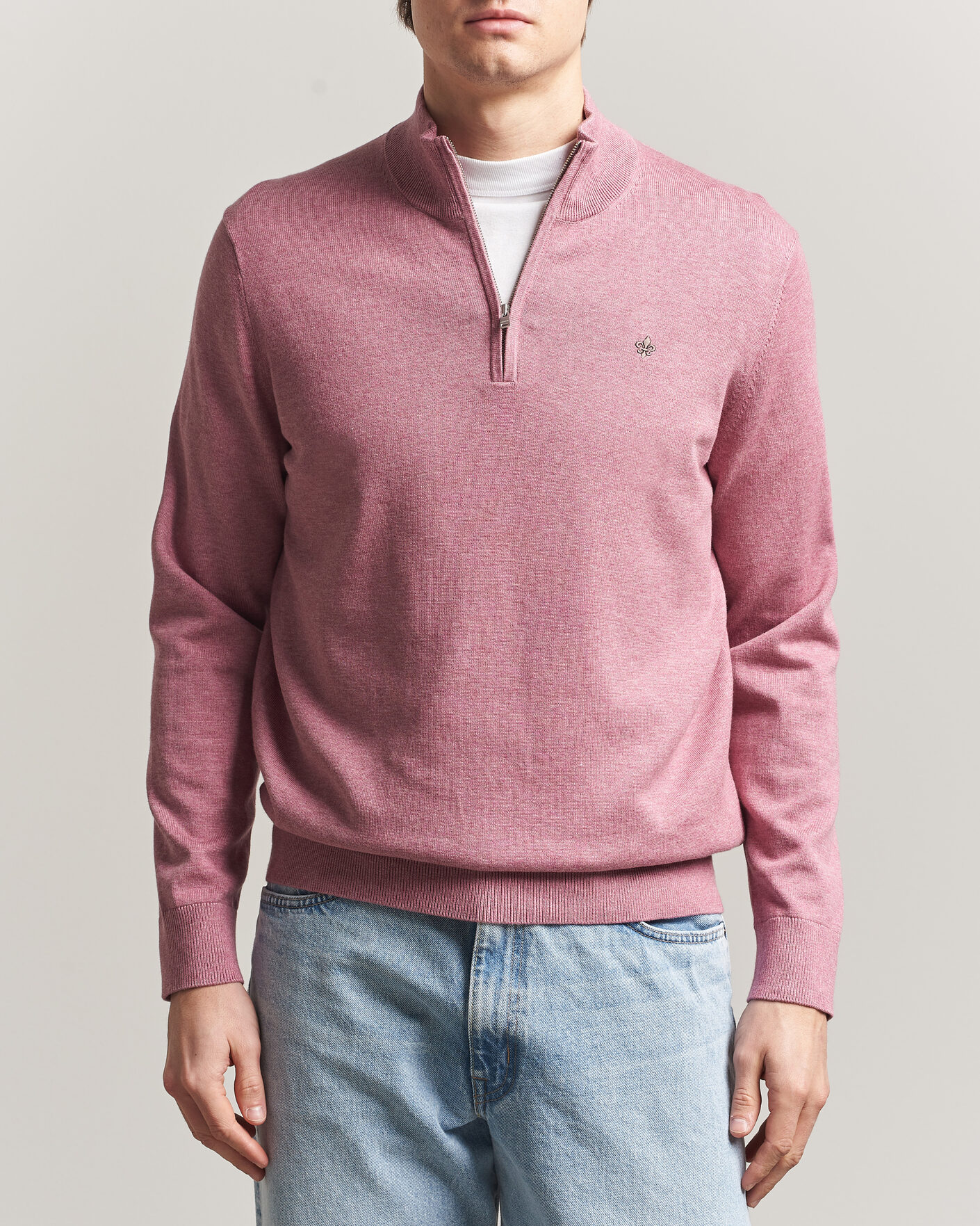 Hombres | Jerséis y prendas de punto | Morris | Riley Half-Zip Pink