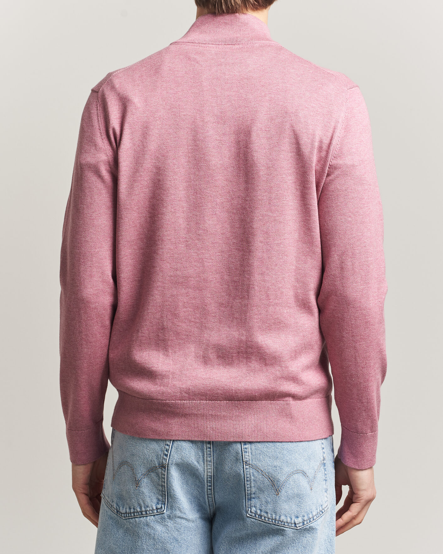 Hombres | Jerséis y prendas de punto | Morris | Riley Half-Zip Pink