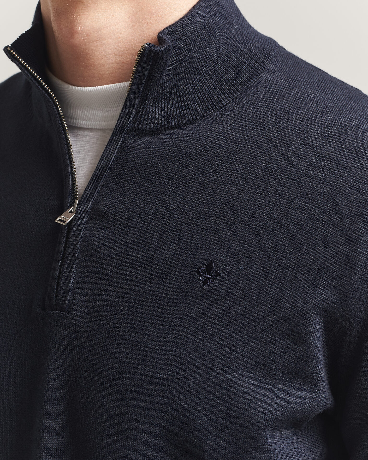 Hombres | Jerséis y prendas de punto | Morris | Riley Half-Zip Navy