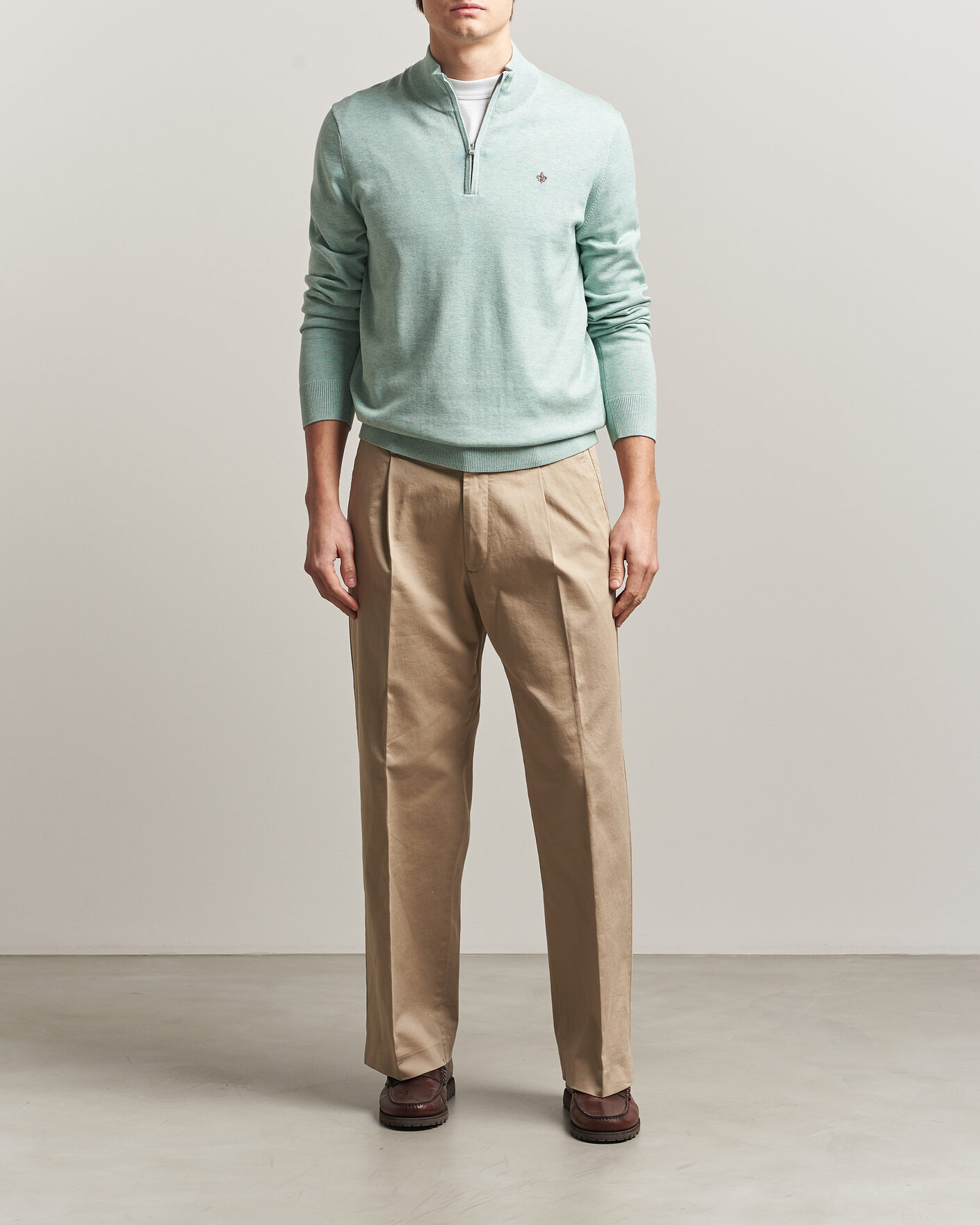 Hombres | Jerséis y prendas de punto | Morris | Riley Half-Zip Green