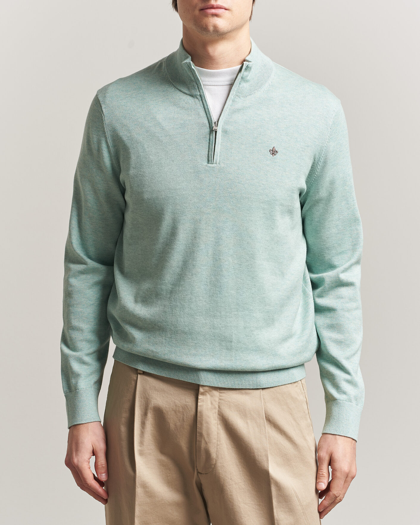 Hombres | Jerséis y prendas de punto | Morris | Riley Half-Zip Green
