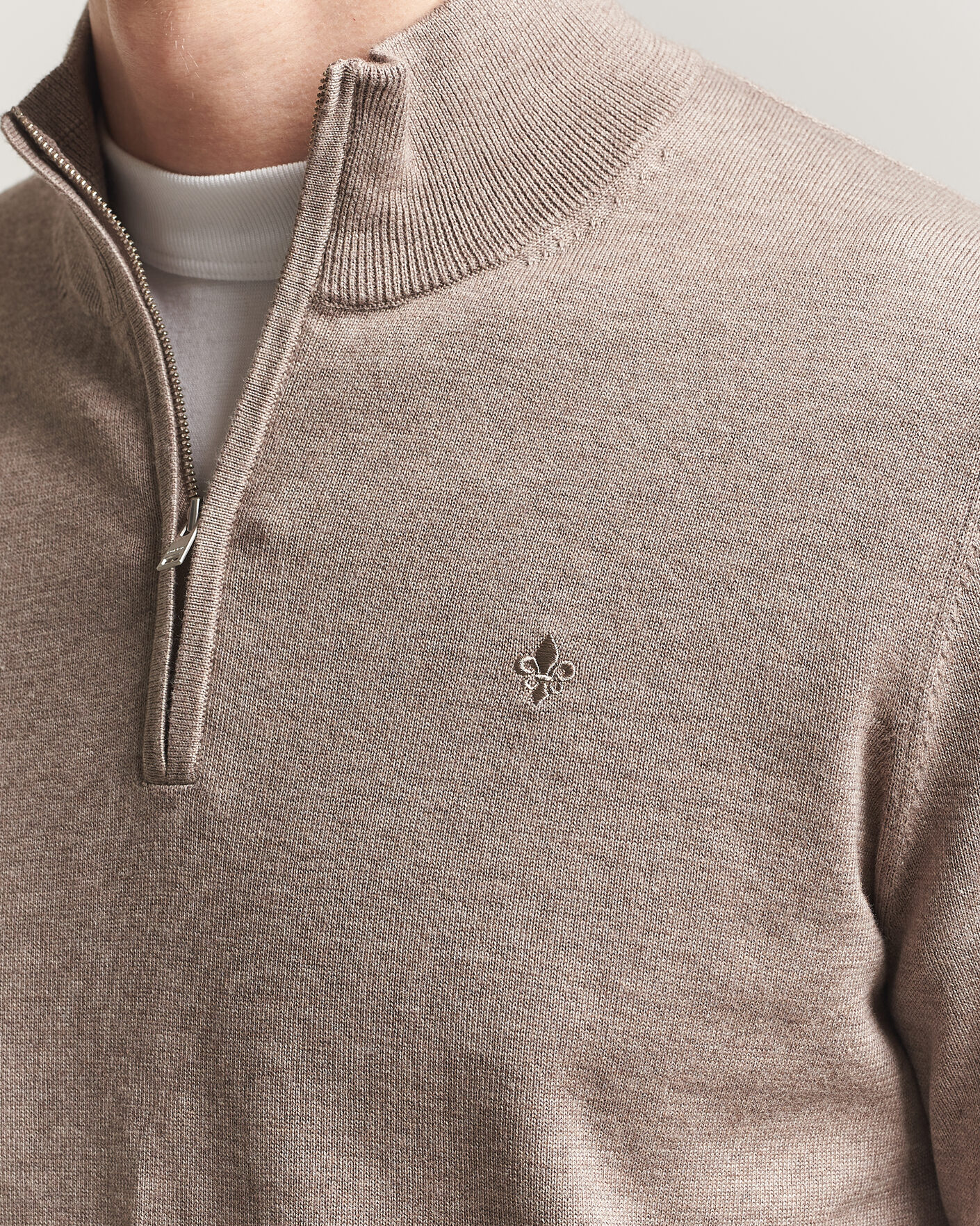 Hombres | Jerséis y prendas de punto | Morris | Riley Half-Zip Brown