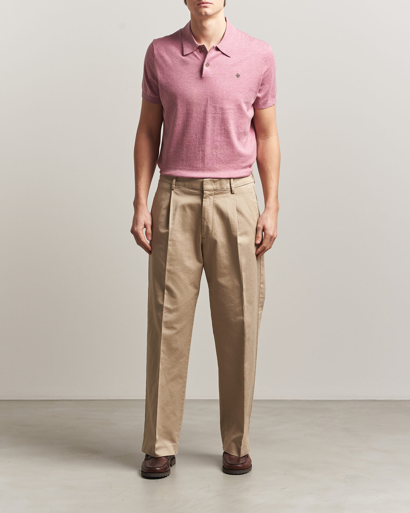 Hombres | Polos | Morris | Riley Short Sleeve Polo Pink