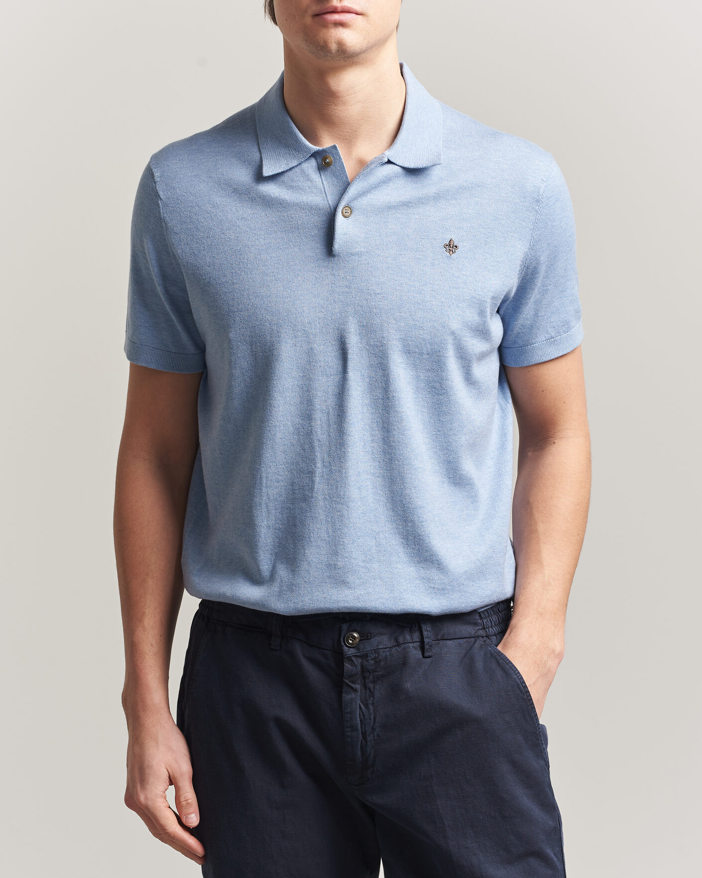 Hombres | Polos | Morris | Riley Short Sleeve Polo Light Blue