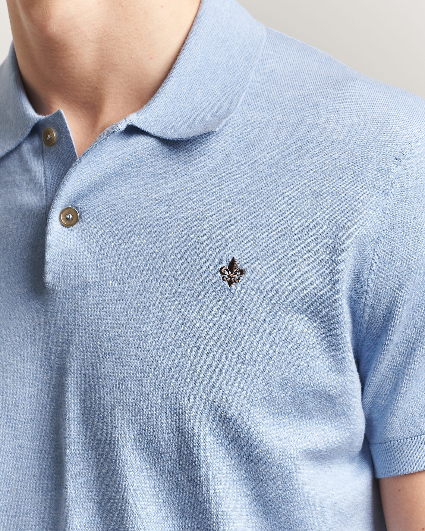 Hombres | Polos | Morris | Riley Short Sleeve Polo Light Blue