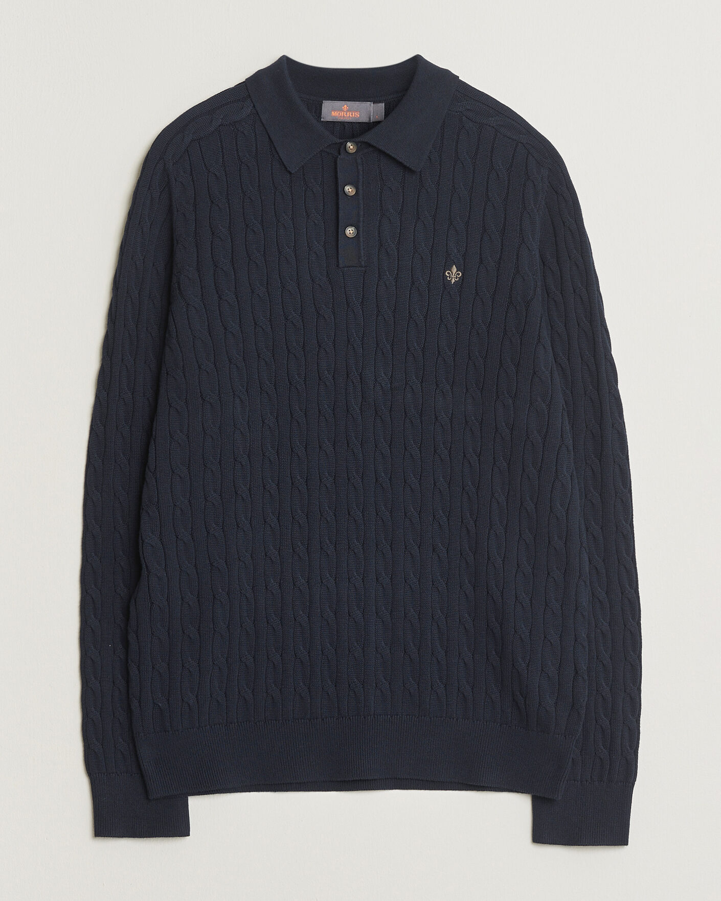 Hombres | Jerséis y prendas de punto | Morris | Lancaster Cable Polo Navy