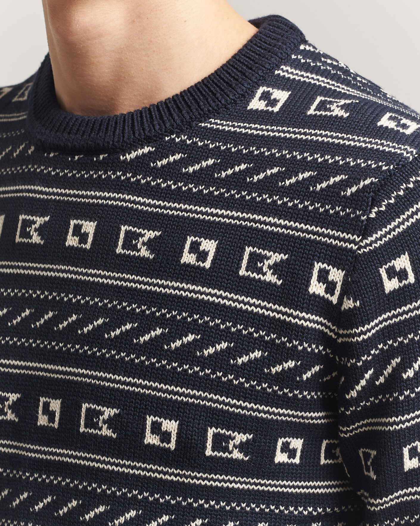 Hombres | Jerséis y prendas de punto | Morris | Barrington Oneck Navy