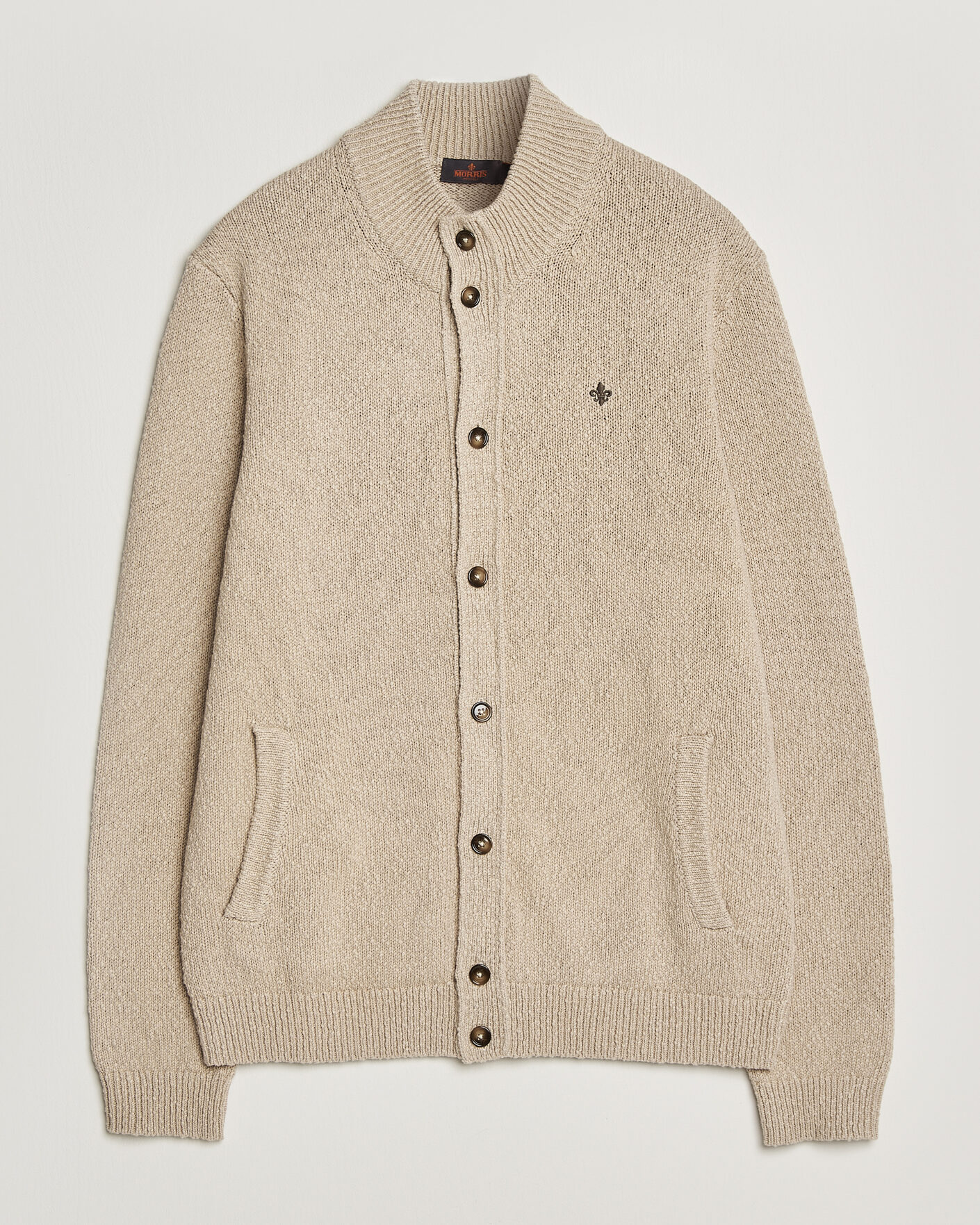 Hombres | Jerséis y prendas de punto | Morris | Windham Button Cardigan Khaki