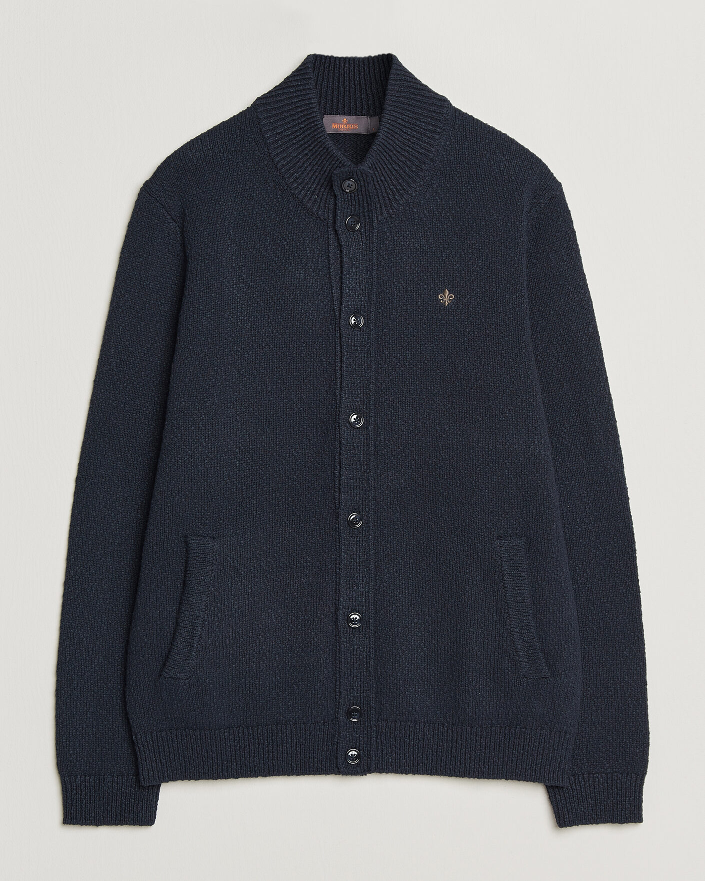 Hombres | Jerséis y prendas de punto | Morris | Windham Button Cardigan Navy