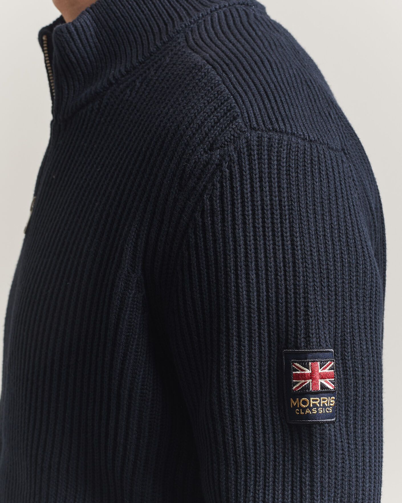 Hombres | Jerséis y prendas de punto | Morris | Brenton Full-Zip Cardigan Navy