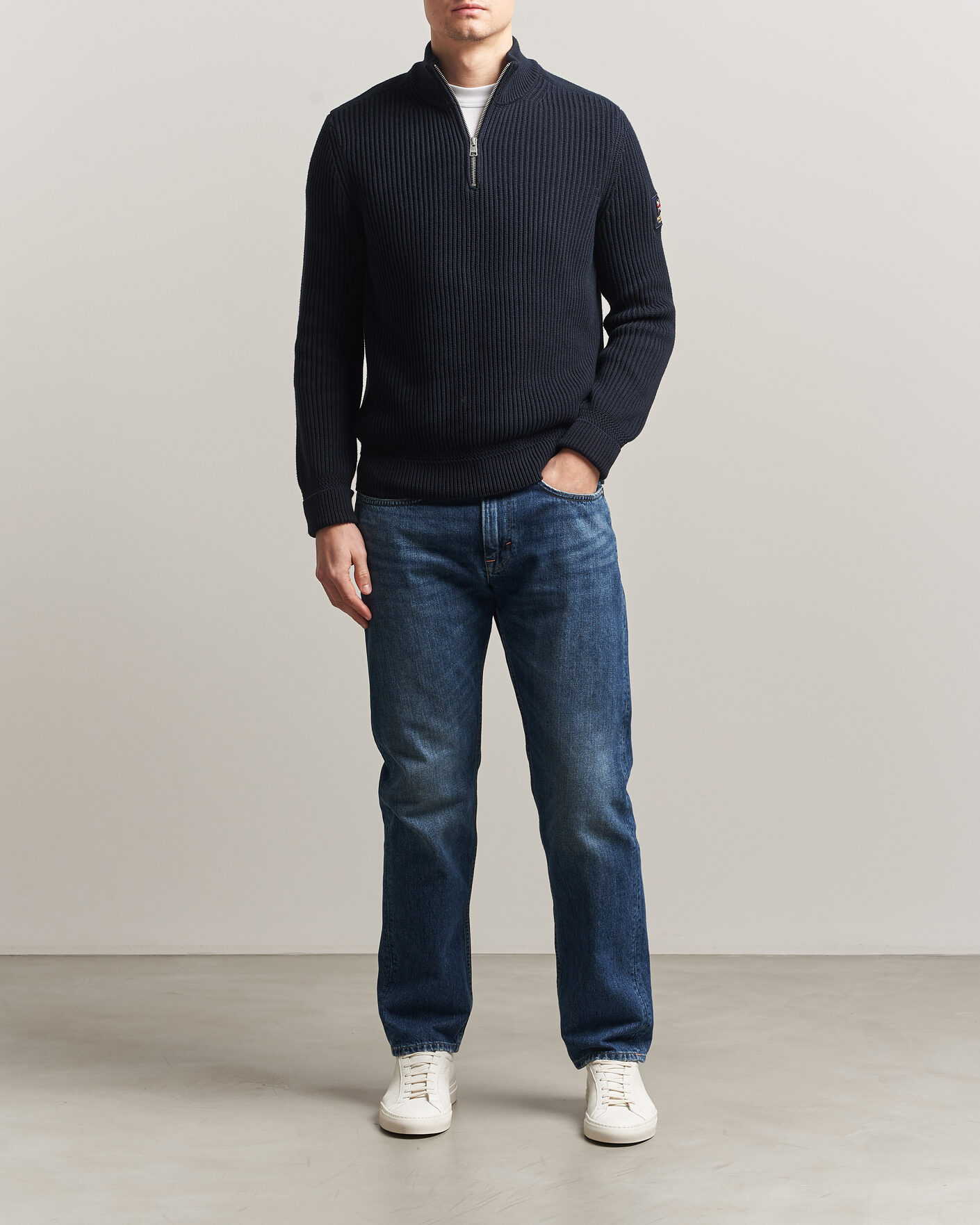 Hombres | Jerséis y prendas de punto | Morris | Brenton Half-Zip Navy