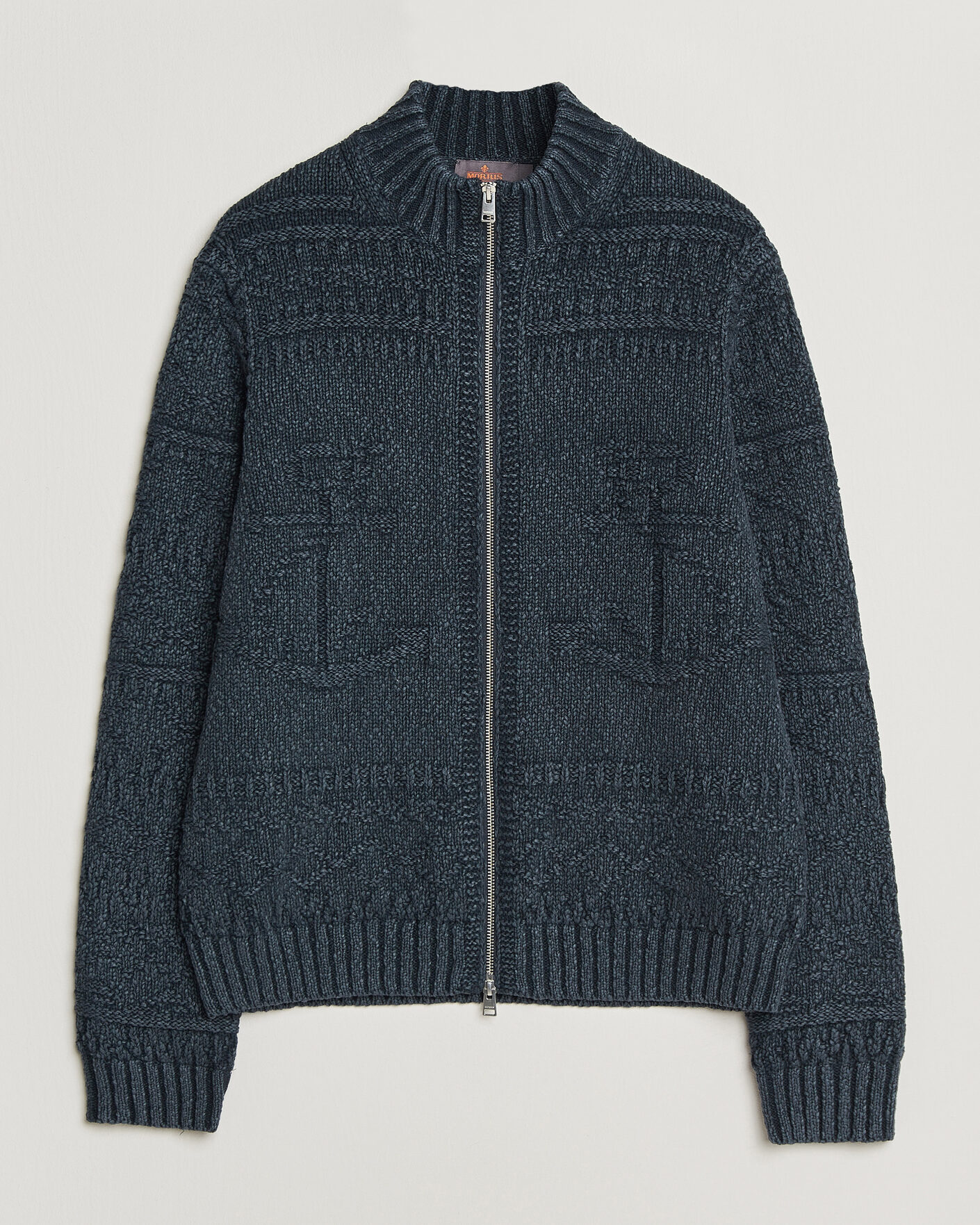 Hombres | Jerséis y prendas de punto | Morris | Chatham Knitted Jacket Navy