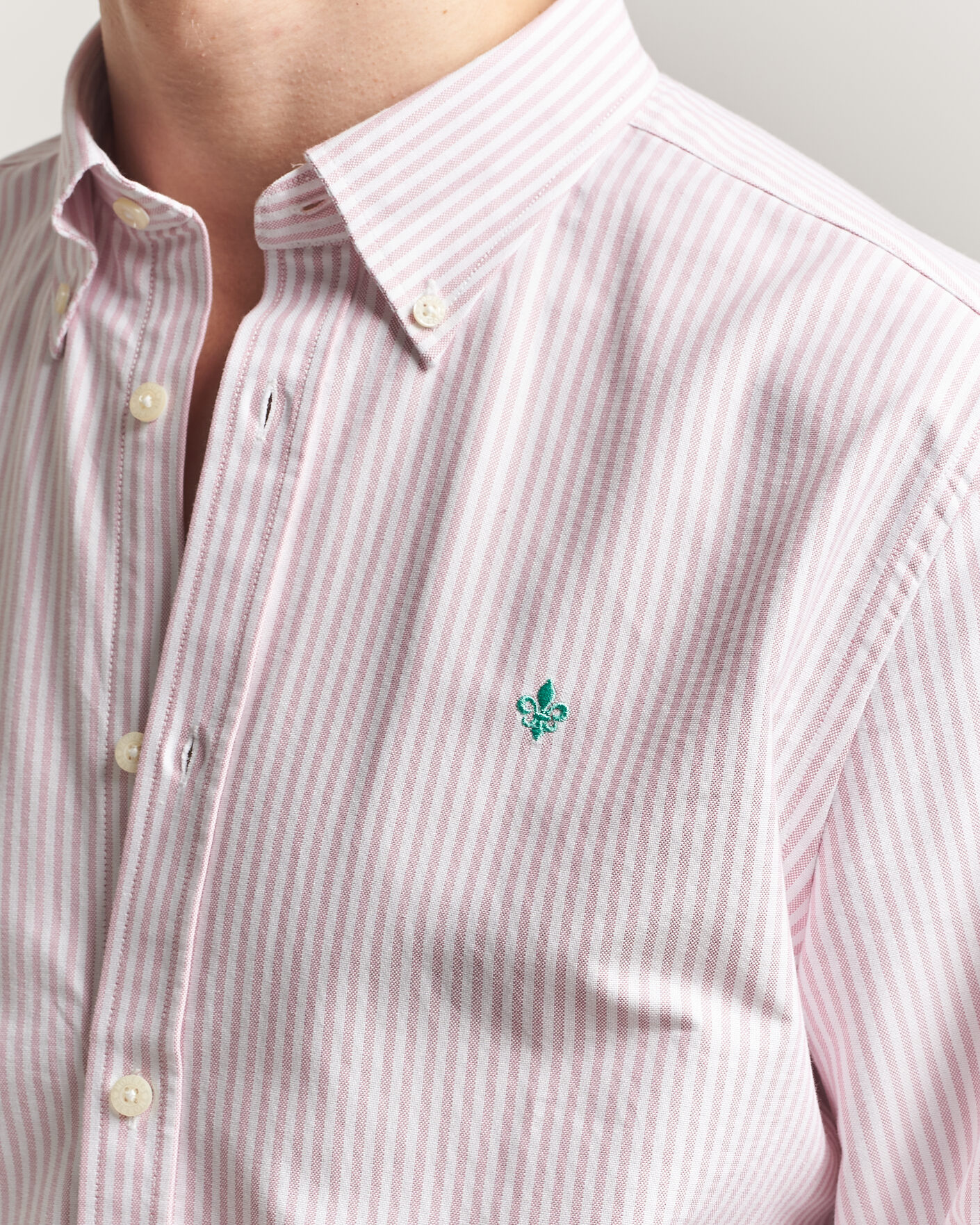 Hombres | Camisas | Morris | Douglas Striped Oxford Shirt Pink