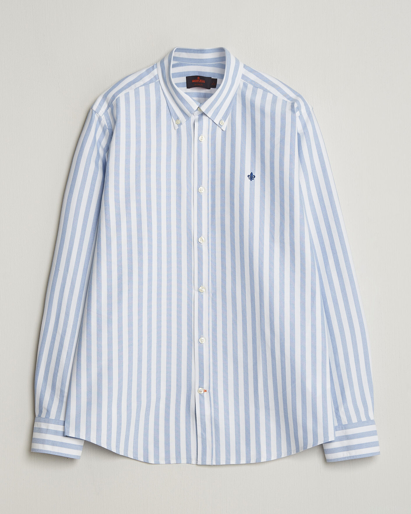 Hombres | Camisas | Morris | Douglas Striped Oxford Shirt Light Blue