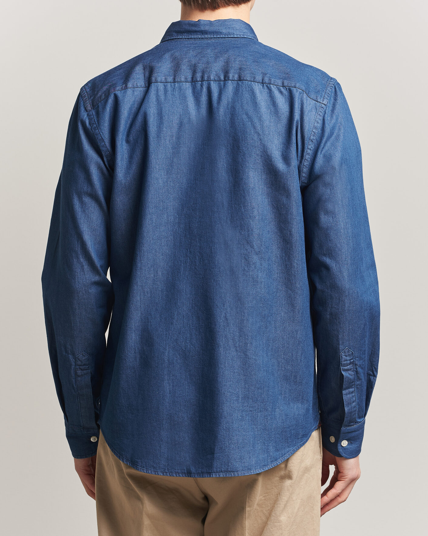 Hombres | Camisas | Morris | Light Denim Shirt Blue