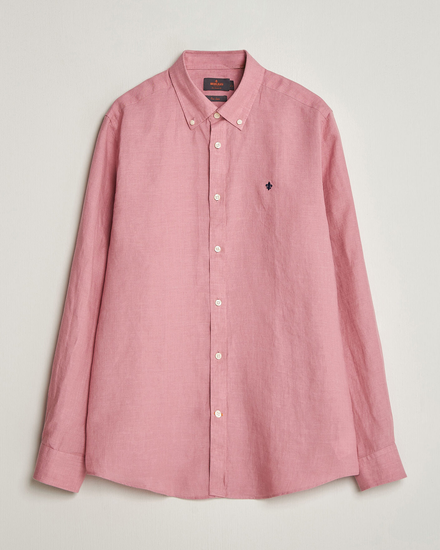 Hombres | Camisas | Morris | Douglas Button Down Linen Shirt Pink