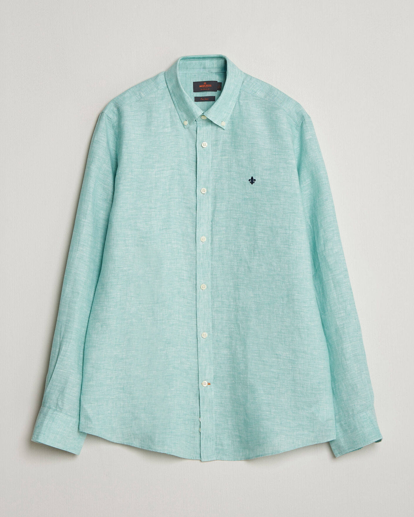 Hombres | Camisas | Morris | Douglas Button Down Linen Shirt Green