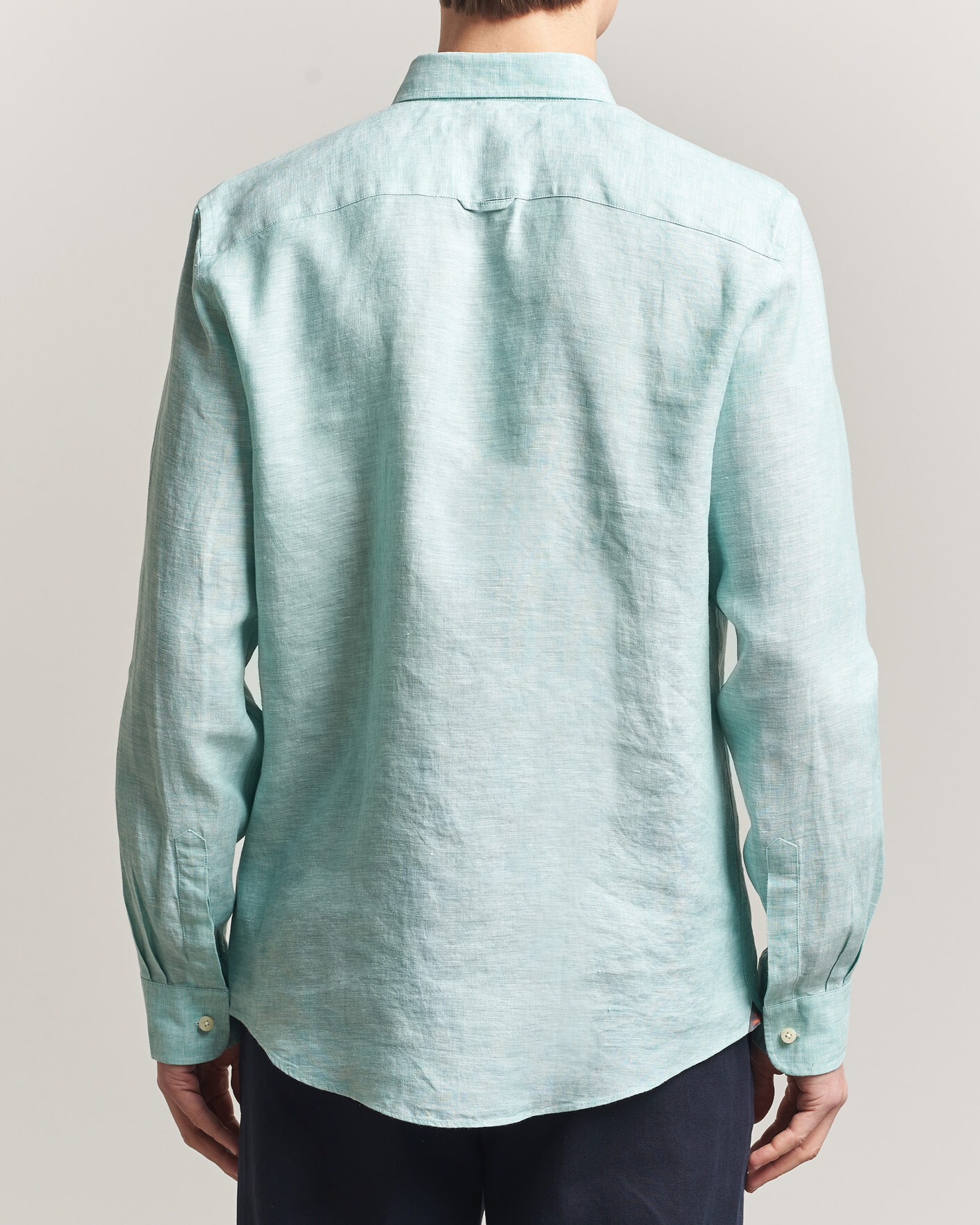Hombres | Camisas | Morris | Douglas Button Down Linen Shirt Green
