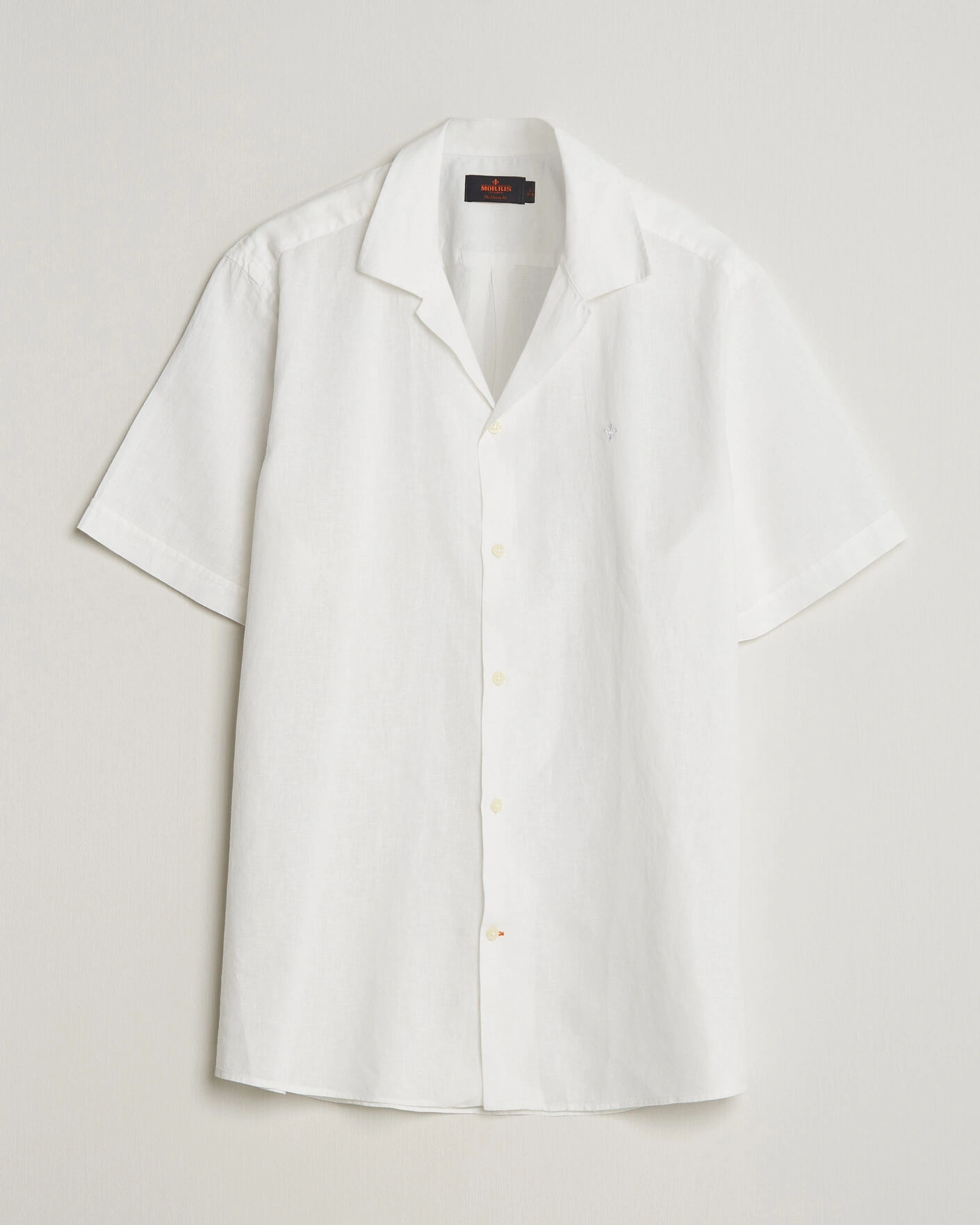 Hombres | Camisas | Morris | Resort Short Sleeve Linen Shirt White