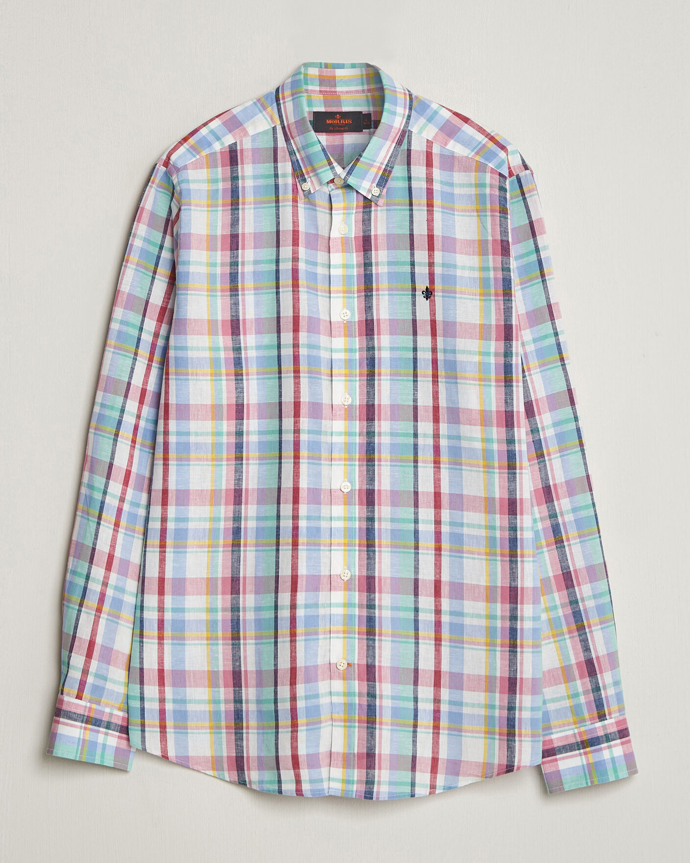Hombres | Camisas | Morris | Preppy Check Linen Shirt Multi