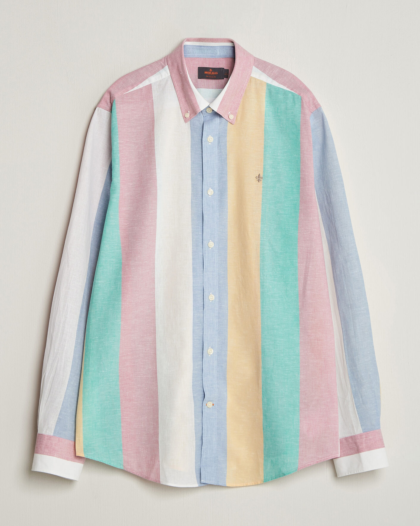 Hombres | Camisas | Morris | Happy Striped Linen Shirt Multi