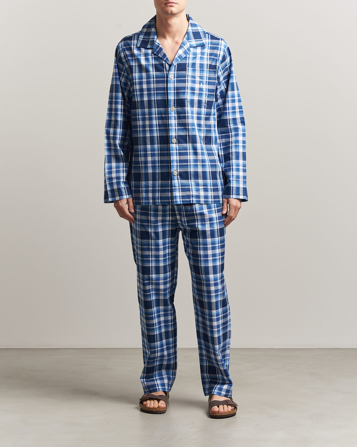 Hombres | Pijamas y batas | Polo Ralph Lauren | Cotton Checked Pyjama Set Blue Multi