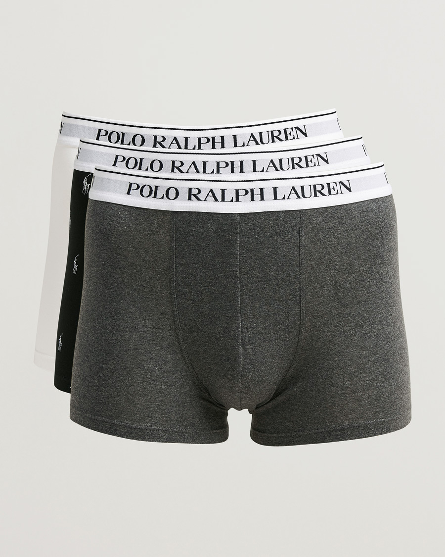 Hombres | Ropa interior y calcetines | Polo Ralph Lauren | 3-Pack Trunk White/Grey/Black