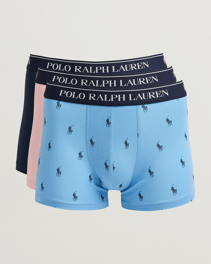 Hombres | Ropa interior y calcetines | Polo Ralph Lauren | 3-Pack Trunk Navy/Pink/Blue