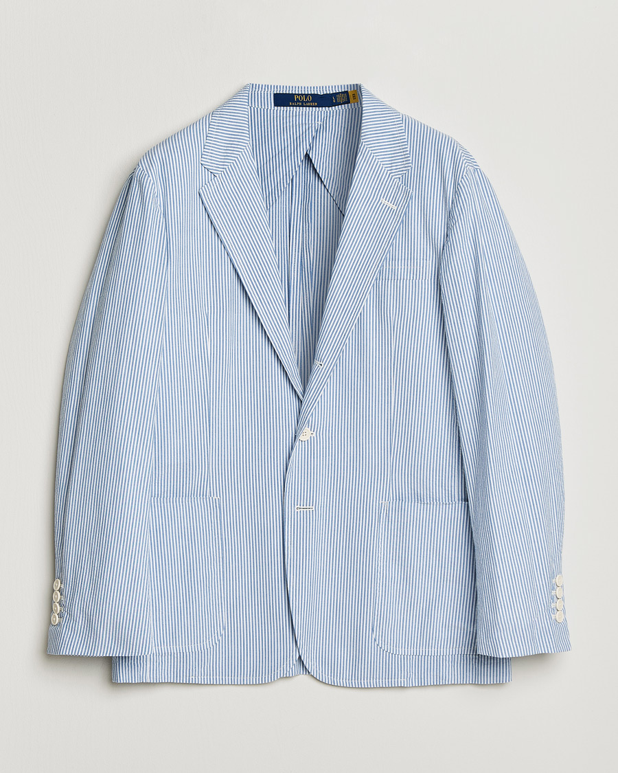 Hombres | Blazers | Polo Ralph Lauren | Seersucker Sportcoat Bright Blue/White