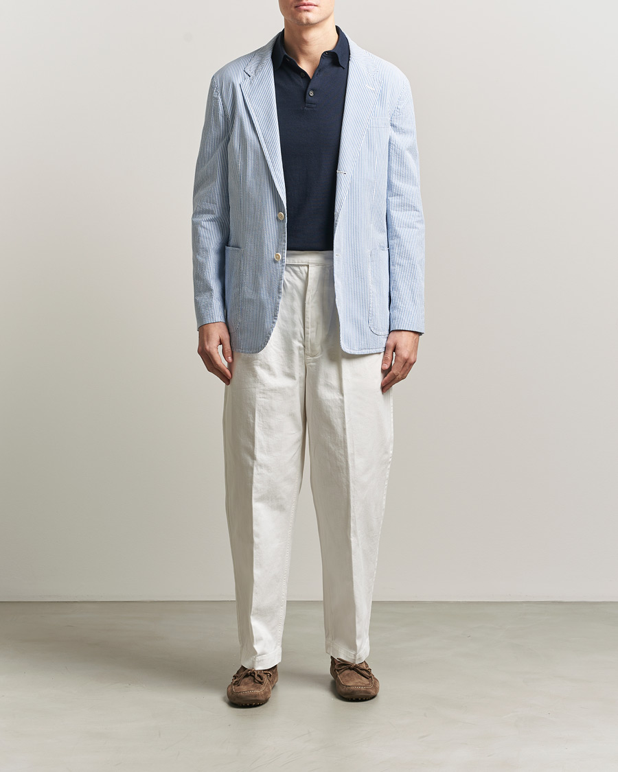 Hombres | Blazers | Polo Ralph Lauren | Seersucker Sportcoat Bright Blue/White