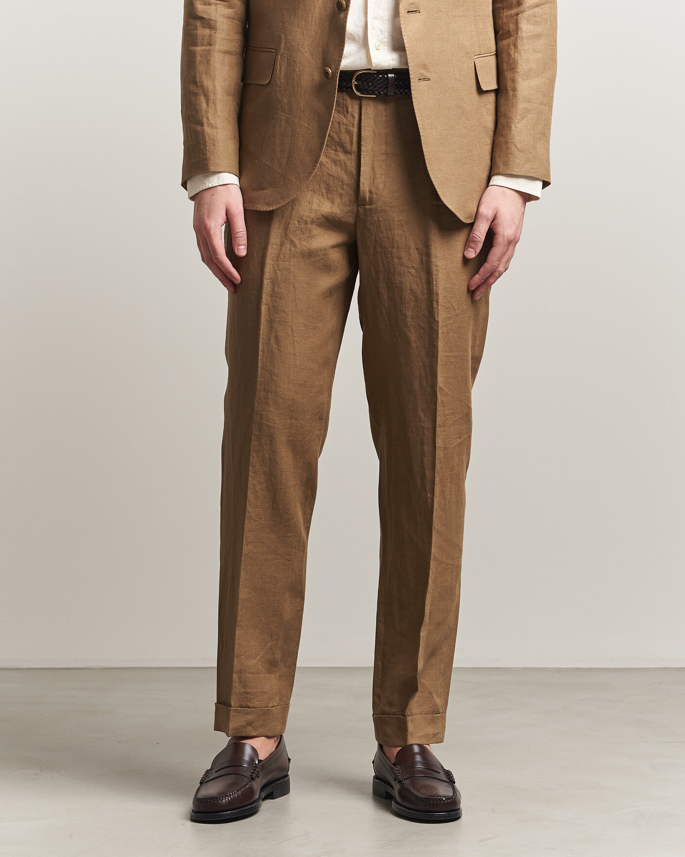 Hombres | Pantalones | Polo Ralph Lauren | Linen Pleated Trousers Light Sable
