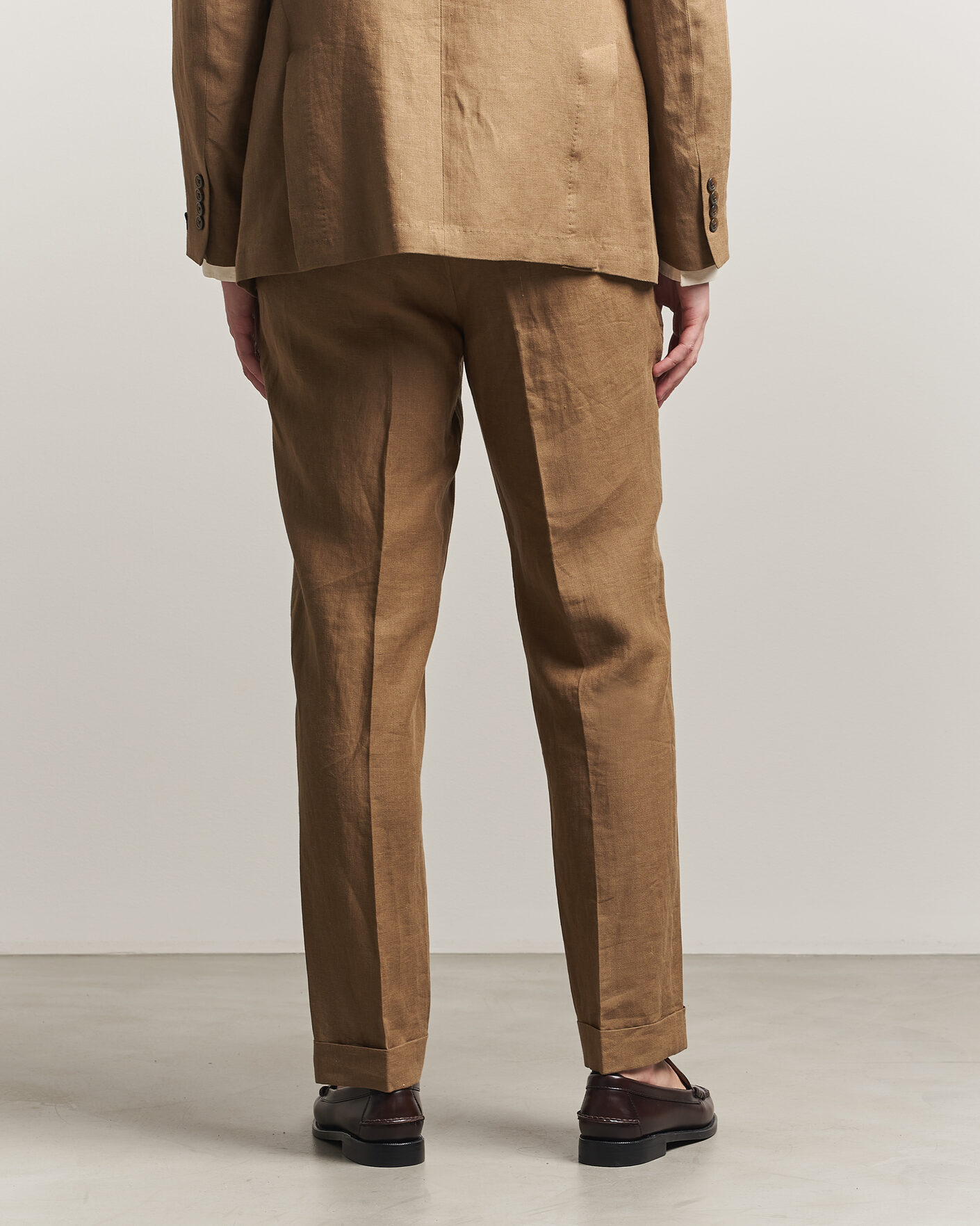 Hombres | Pantalones | Polo Ralph Lauren | Linen Pleated Trousers Light Sable