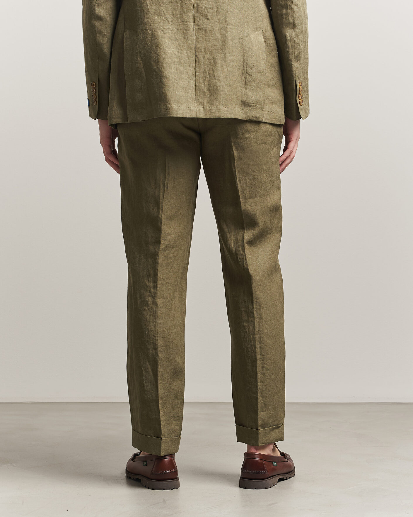 Hombres | Pantalones | Polo Ralph Lauren | Linen Pleated Trousers Basic Olive