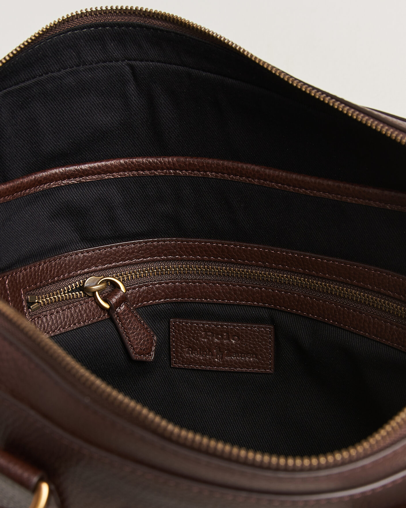 Hombres | Bolsos | Polo Ralph Lauren | Pebble Leather Briefcase Dark Brown