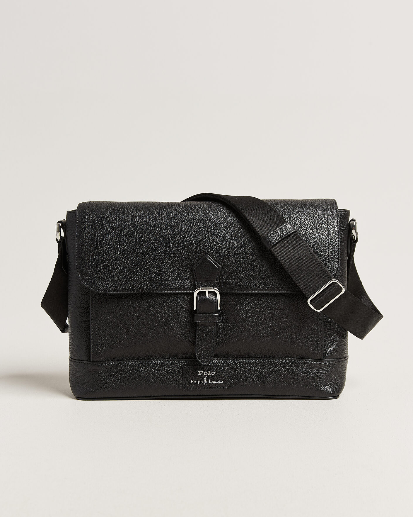 Hombres | Bolsos | Polo Ralph Lauren | Pebble Leather Messenger Bag Black