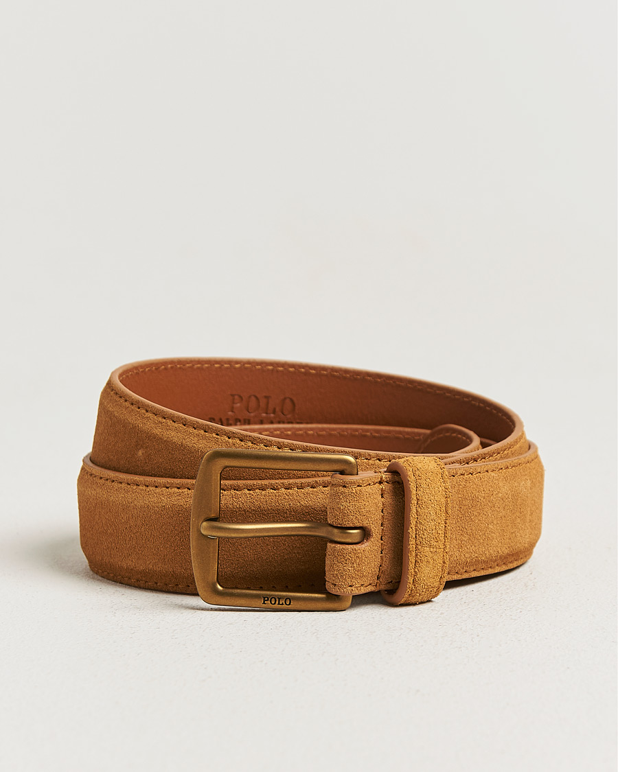 Hombres | Cinturones | Polo Ralph Lauren | Suede Belt Tan