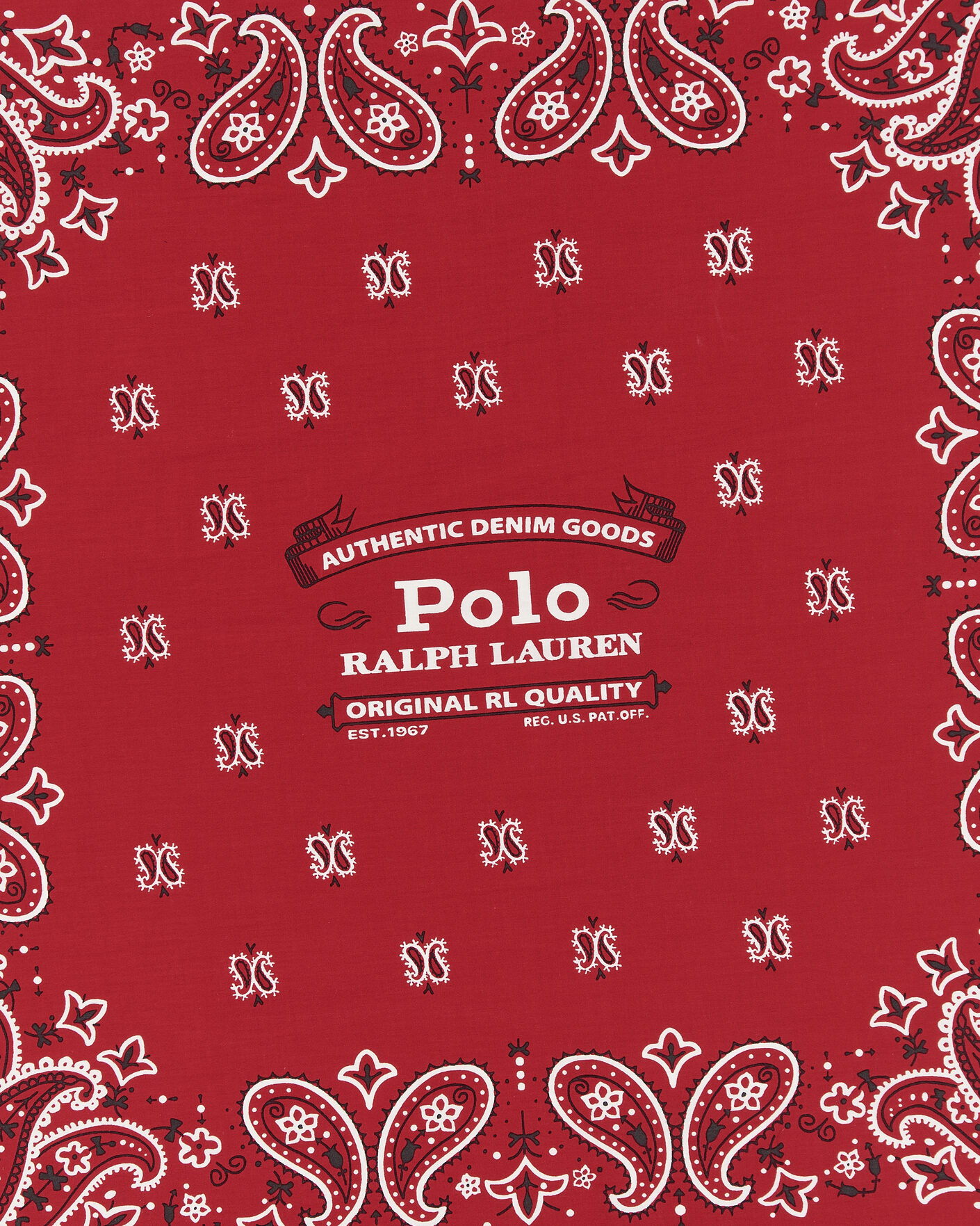 Hombres | Bufandas elegantes | Polo Ralph Lauren | Cotton Printed Bandana Red/White