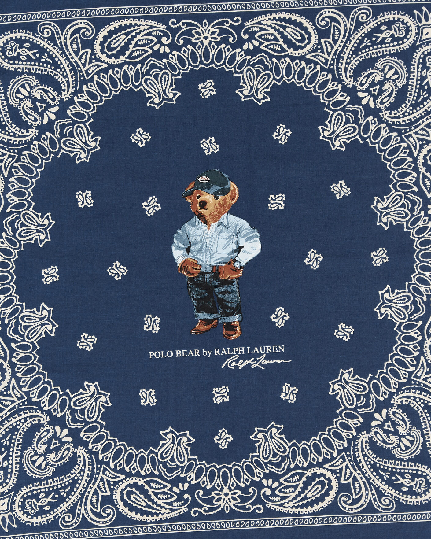 Hombres | Bufandas elegantes | Polo Ralph Lauren | Printed Bear Scarf Navy Multi