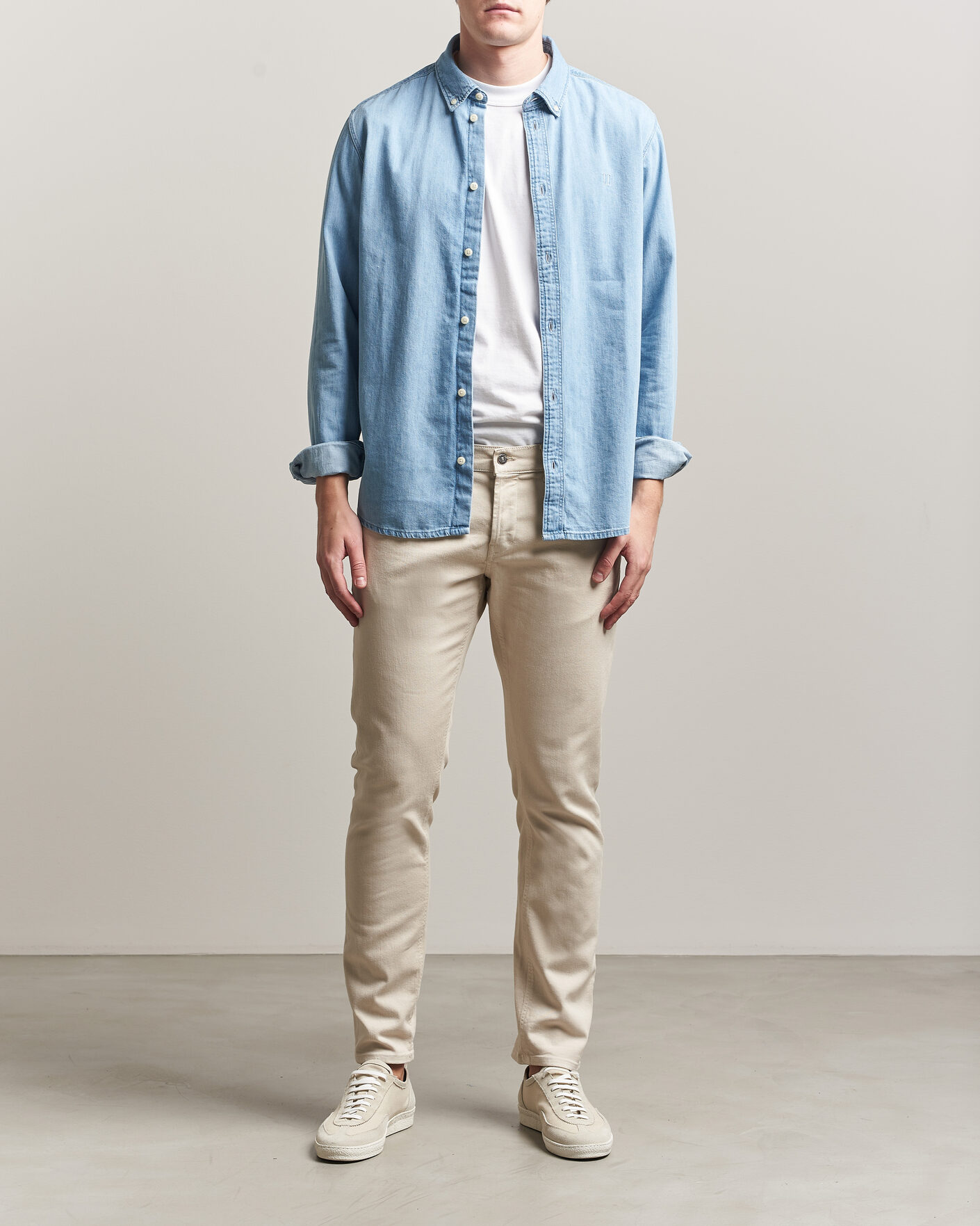 Hombres | Pantalones | Dondup | George Bullstretch 5-Pocket Pants Beige