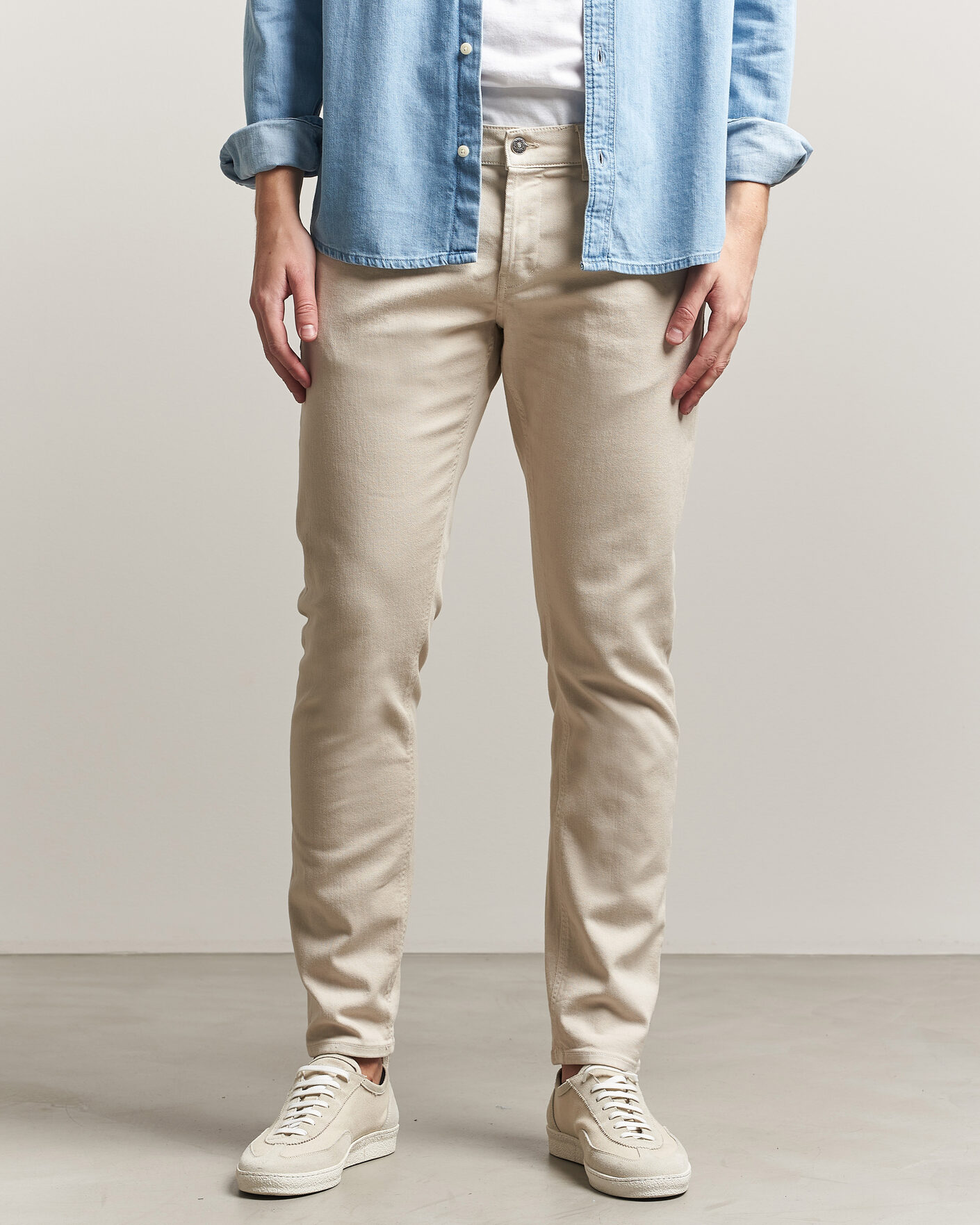 Hombres | Pantalones | Dondup | George Bullstretch 5-Pocket Pants Beige