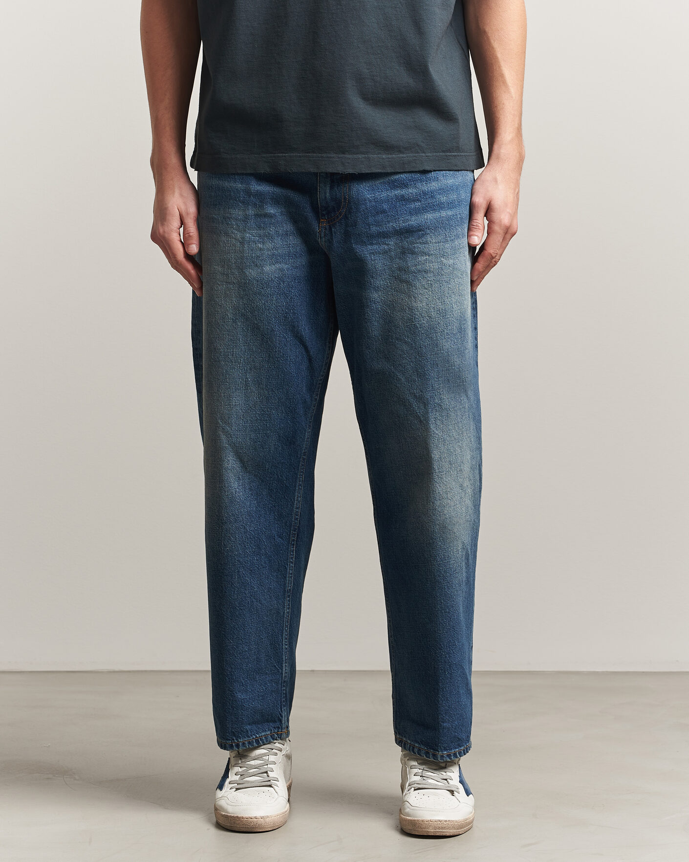 Hombres | Camisas | Dondup | Anthony Loose Fit Jeans Medium Blue