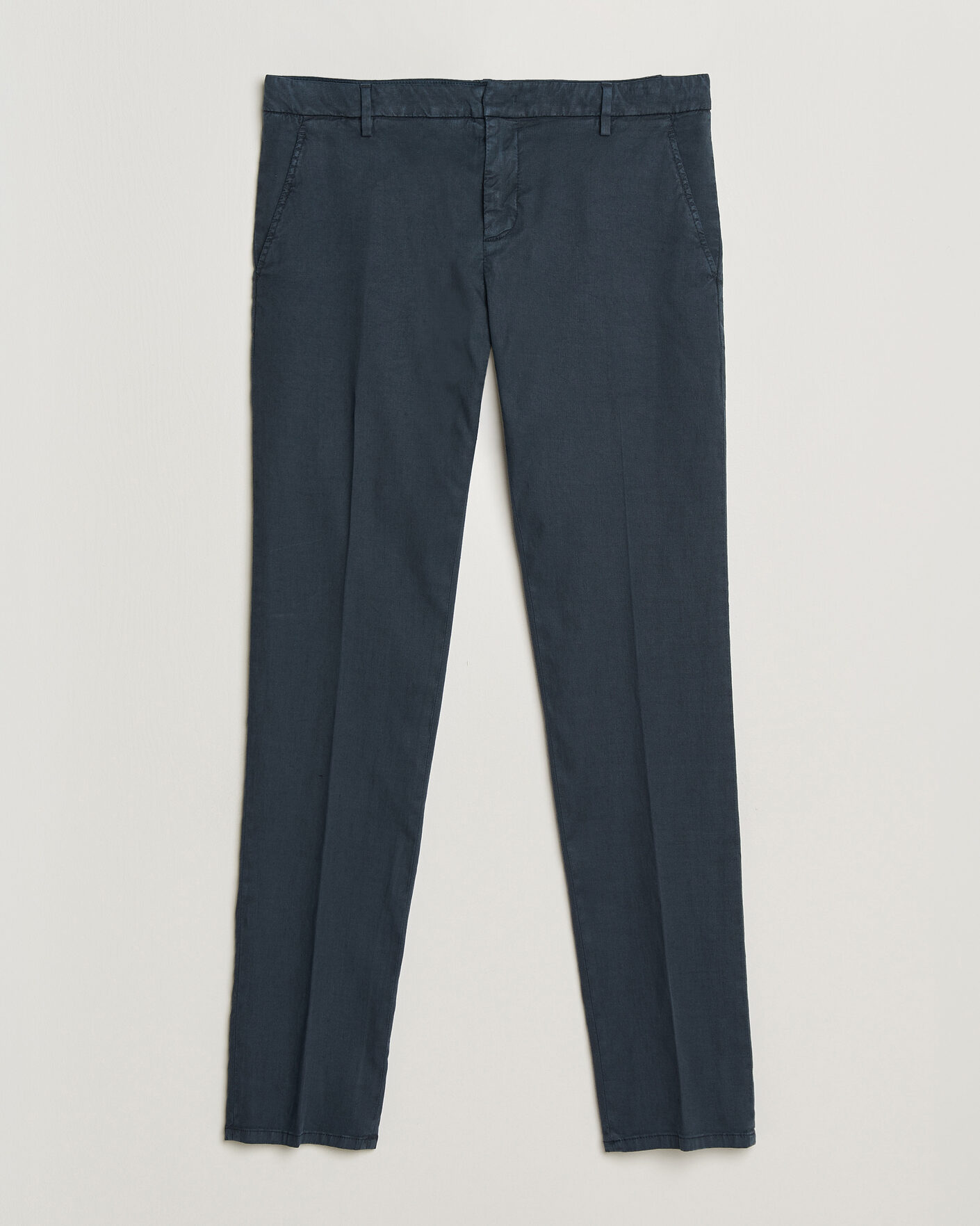 Hombres | Pantalones | Dondup | Spiritisimo Linen Stretch Chinos Navy