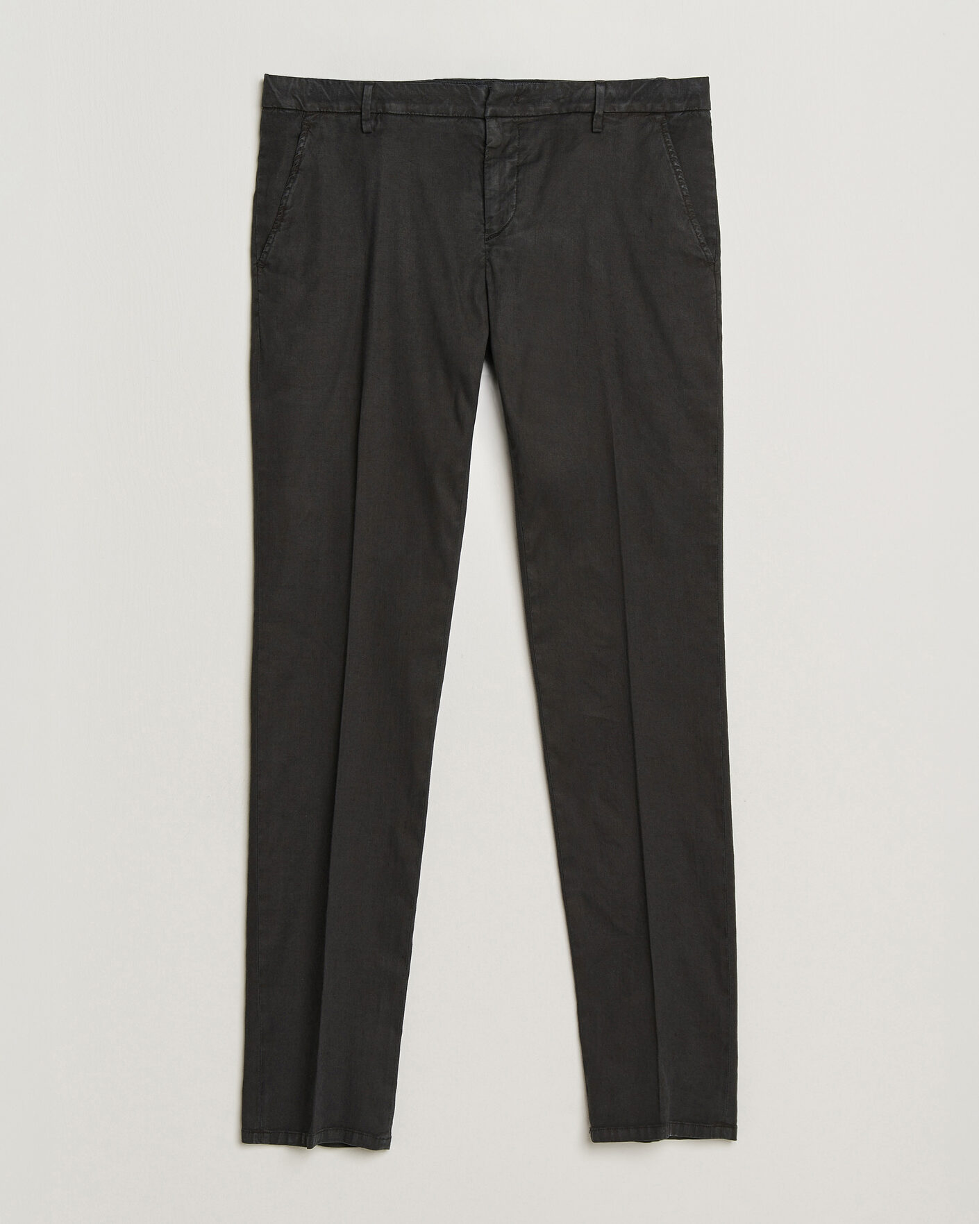 Hombres | Pantalones | Dondup | Spiritisimo Linen Stretch Chinos Black