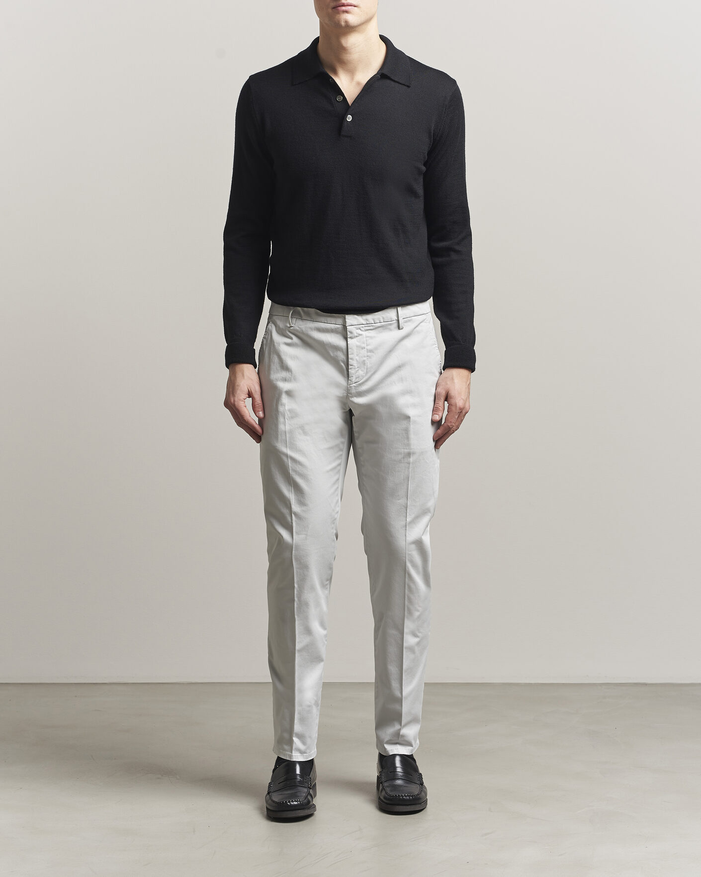 Hombres | Pantalones | Dondup | Spiritisimo Cotton Chinos Light Grey