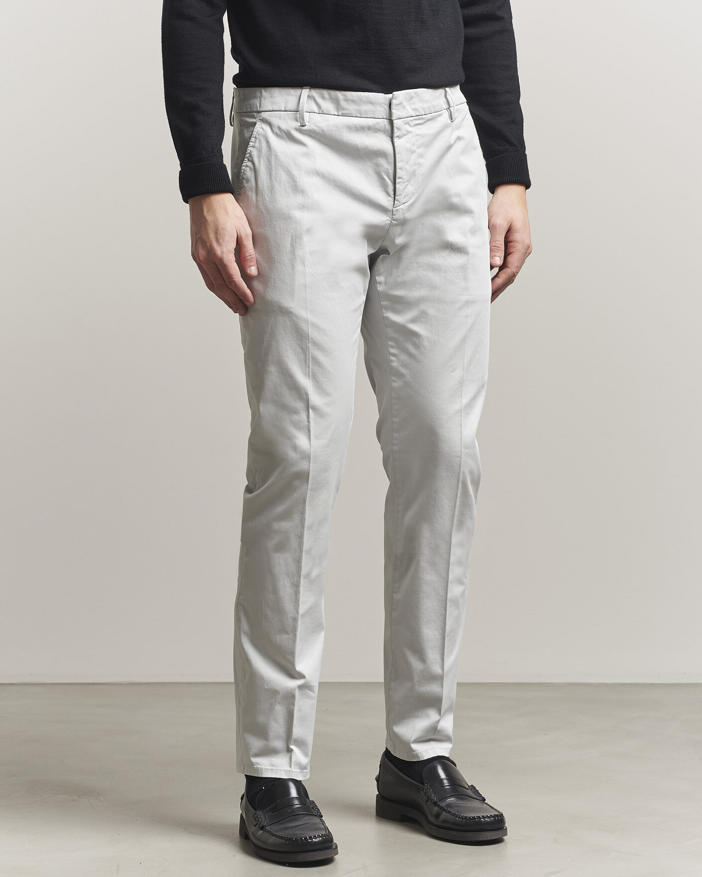 Hombres | Pantalones | Dondup | Spiritisimo Cotton Chinos Light Grey