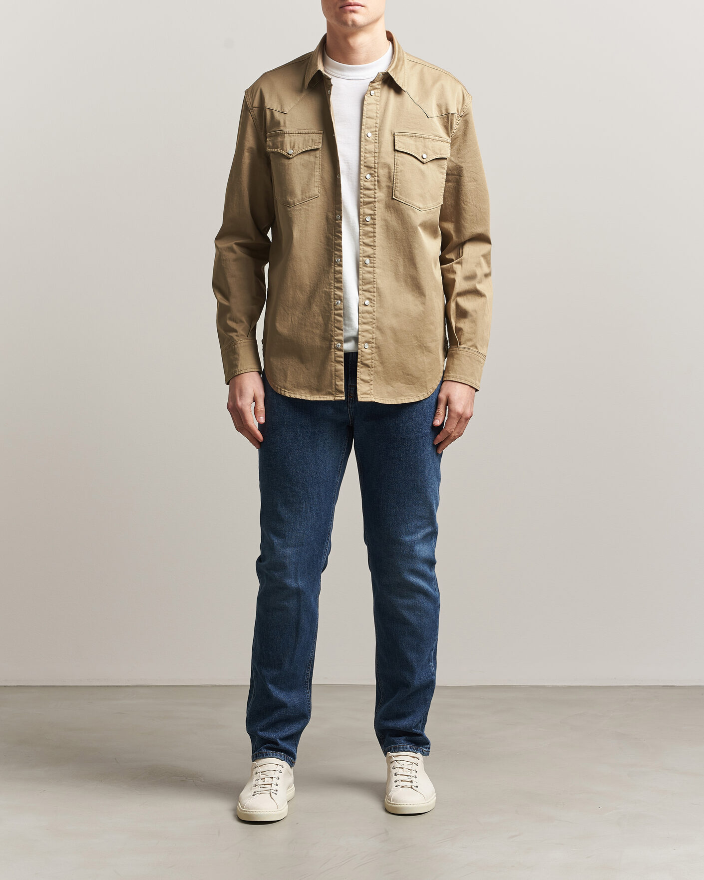 Hombres | Camisas | Dondup | Regular Fit Shirt Beige