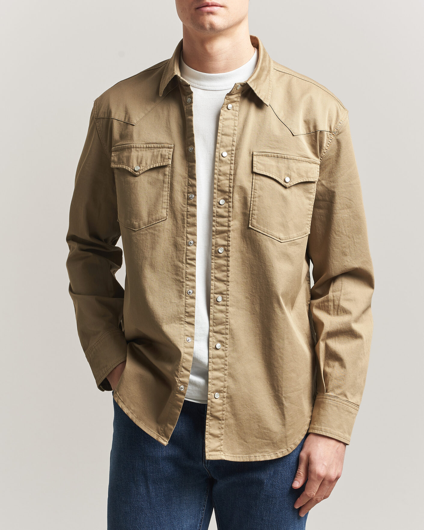 Hombres | Camisas | Dondup | Regular Fit Shirt Beige