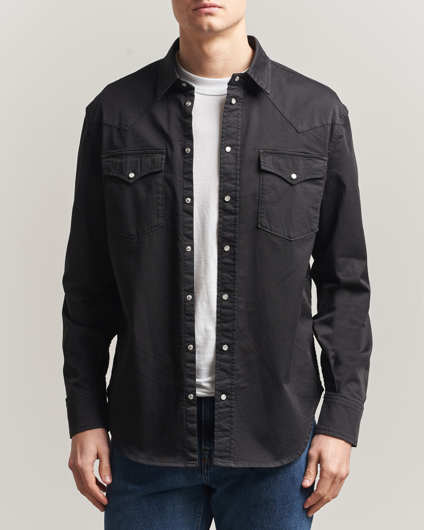 Hombres | Camisas | Dondup | Regular Fit Shirt Washed Black